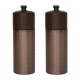 Olympia koperen en houten zout- en pepermolenset 15cm