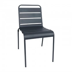 Bolero stalen stoel grijs - 4 stuks