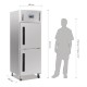 Polar Gastro 1-deurs vriezer met gedeelde deur 600ltr