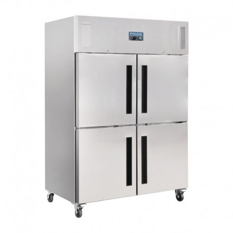 Polar Gastro 2-deurs vriezer met gedeelde deuren 1200ltr