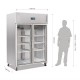 Polar Gastro 2-deurs koeling met glazen deuren 1200ltr