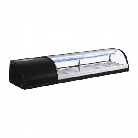 Polar gekoelde sushivitrine 5 x GN1/3