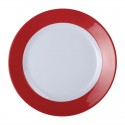 Kristallon Gala melamine borden met rode rand 19,5cm