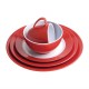 Kristallon Gala melamine bord met rode rand 19,5cm