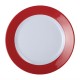 Kristallon Gala melamine bord met rode rand 23cm