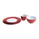 Kristallon Gala melamine bord met rode rand 26cm