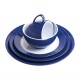 Kristallon Gala melamine bord met blauwe rand 19,5cm