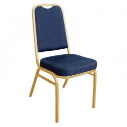 Bolero banketstoel met vierkante rugleuning blauw (4 stuks)
