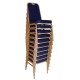 Bolero banketstoel met vierkante rugleuning blauw (4 stuks)