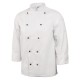 Whites Chicago unisex koksbuis lange mouw wit S