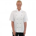 Whites Chicago unisex koksbuis korte mouw wit M