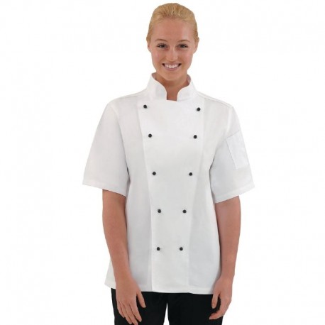 Whites Chicago unisex koksbuis korte mouw wit XL