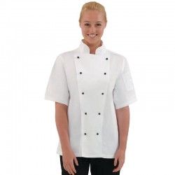 Whites Chicago unisex koksbuis korte mouw wit XS