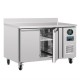 Polar 2-deurs werkbank met vriezer en achteropstand 282ltr