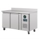 Polar 2-deurs werkbank met vriezer en achteropstand 282ltr