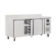 Polar 3-deurs werkbank met vriezer en achteropstand 417ltr