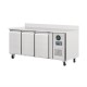 Polar 3-deurs werkbank met vriezer en achteropstand 417ltr