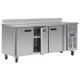 Polar 3-deurs werkbank met vriezer en achteropstand 417ltr