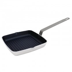 Vogue vierkante geribbelde bakpan 24cm