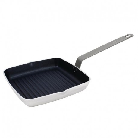 Vogue vierkante geribbelde bakpan 24cm