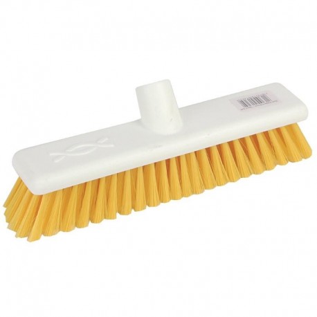 Jantex zachte hygiënische bezem 30cm geel