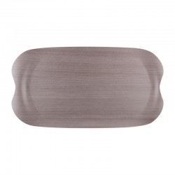 Roltex Wave dienblad grijs houtnerf 43x23cm