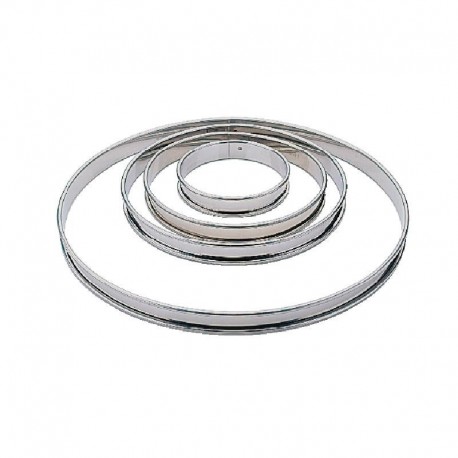 Matfer platte RVS taartring glad 16cm