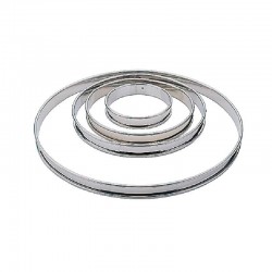 Matfer platte RVS taartring glad 20cm