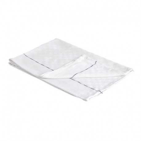 Vogue diendoek wit met blauw accent
