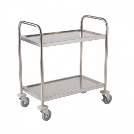 Vogue RVS serveerwagen met 2 bladen Small