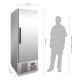 Polar 1-deurs slimline RVS vriezer 440ltr