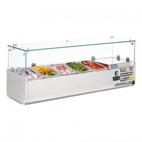 Polar opzetkoelvitrine 5x GN1/4