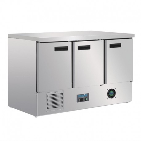 Polar 3-deurs gekoelde werkbank 368ltr