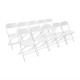 Bolero opklapbare stoel wit (10 stuks)
