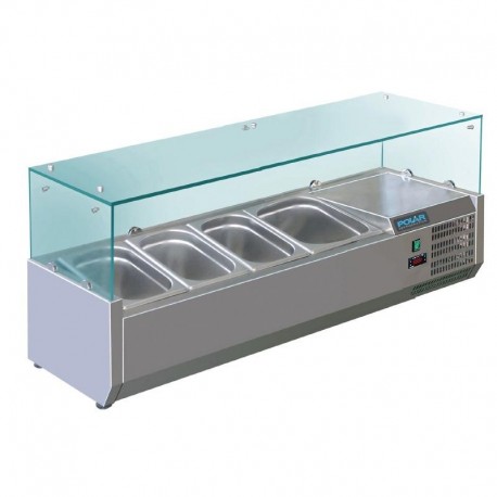 Polar opzetkoelvitrine 3 x GN1/3 + 1 x GN1/2
