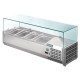 Polar opzetkoelvitrine 3 x GN1/3 + 1 x GN1/2