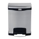 Rubbermaid Slim Jim Front Step pedaalemmer RVS 30ltr