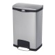 Rubbermaid Slim Jim Front Step pedaalemmer RVS 50ltr