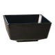 Float vierkante melamine kom zwart 9x9cm