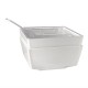 Float vierkante melamine kom wit 19x19cm