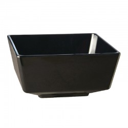 Float vierkante melamine kom zwart 25x25cm