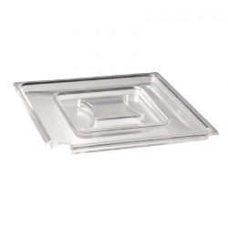 Float vierkant transparant deksel 19x19cm