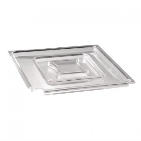Float vierkant transparant deksel 19x19cm