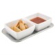 Pure vierkante melamine kom wit 9x9cm