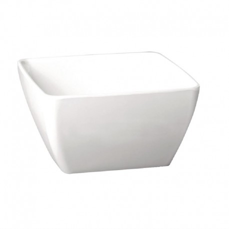 Pure vierkante melamine kom wit 12,5x12,5cm