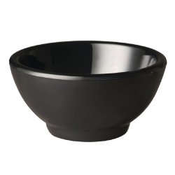 Pure ronde melamine kom zwart 9cm