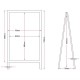 Olympia houten stoepbord 120 x 70cm