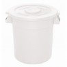 Vogue ronde voorraadcontainer wit 76L