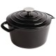 Vogue ronde braadpan zwart 3,2L