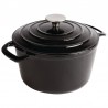 Vogue ronde braadpan zwart 3,2L